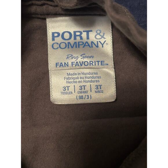 NWOT Port and Company Toddler Boy's Gray Birthday T Shirt Three T Rex Size 3T - Picture 3 of 3